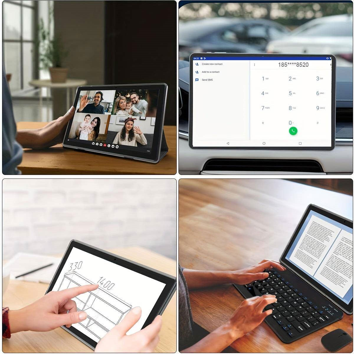 CRELANDER W30 Android Tablet, 10.1 Inch Android 15 Tablet with