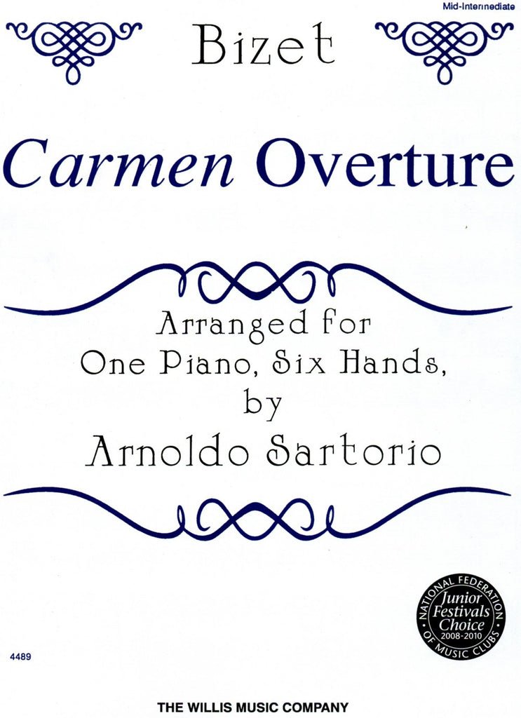 Carmen Overture (1P6H) - カルメン 序曲（1台6手） - ビゼー — 楽譜