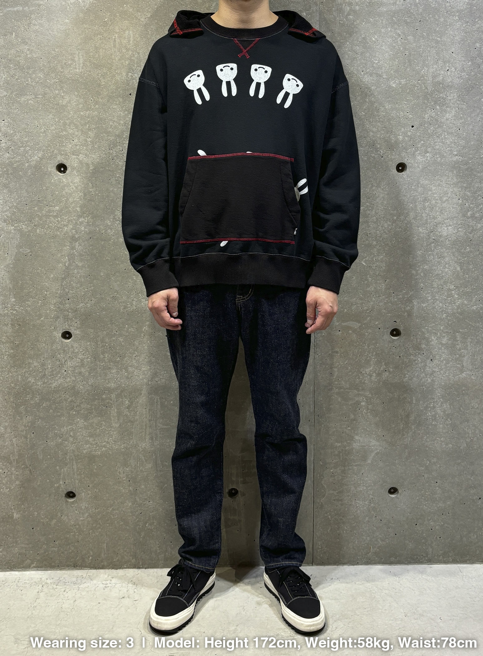 製品染めの後付けパーカー｜ウサギがいる｜CUNE ONLINE STORE