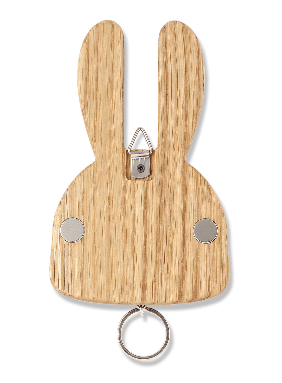 木のフックと木のキーリング｜ウサギがいる｜CUNE ONLINE STORE