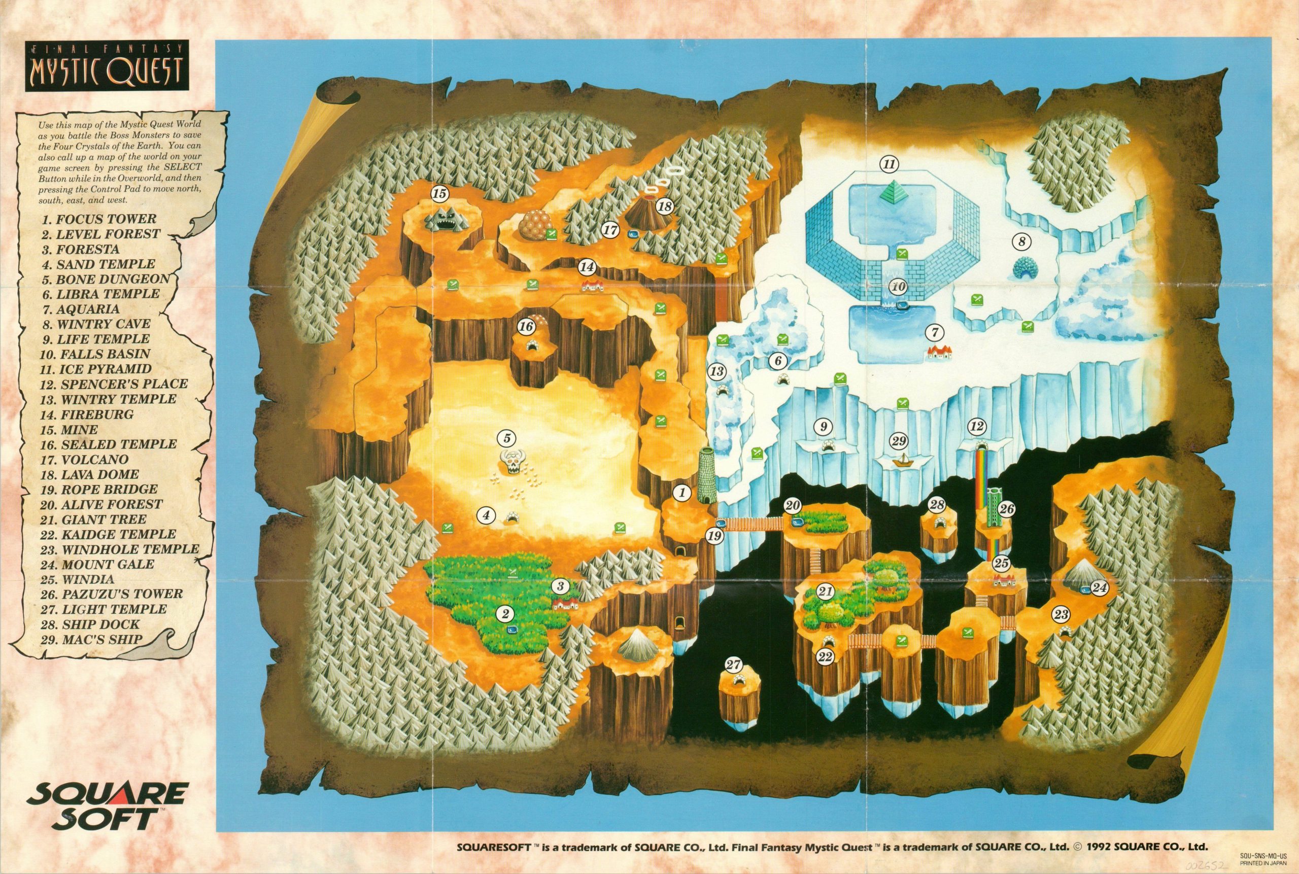 Final Fantasy Mystic Quest - Curtis Wright Maps