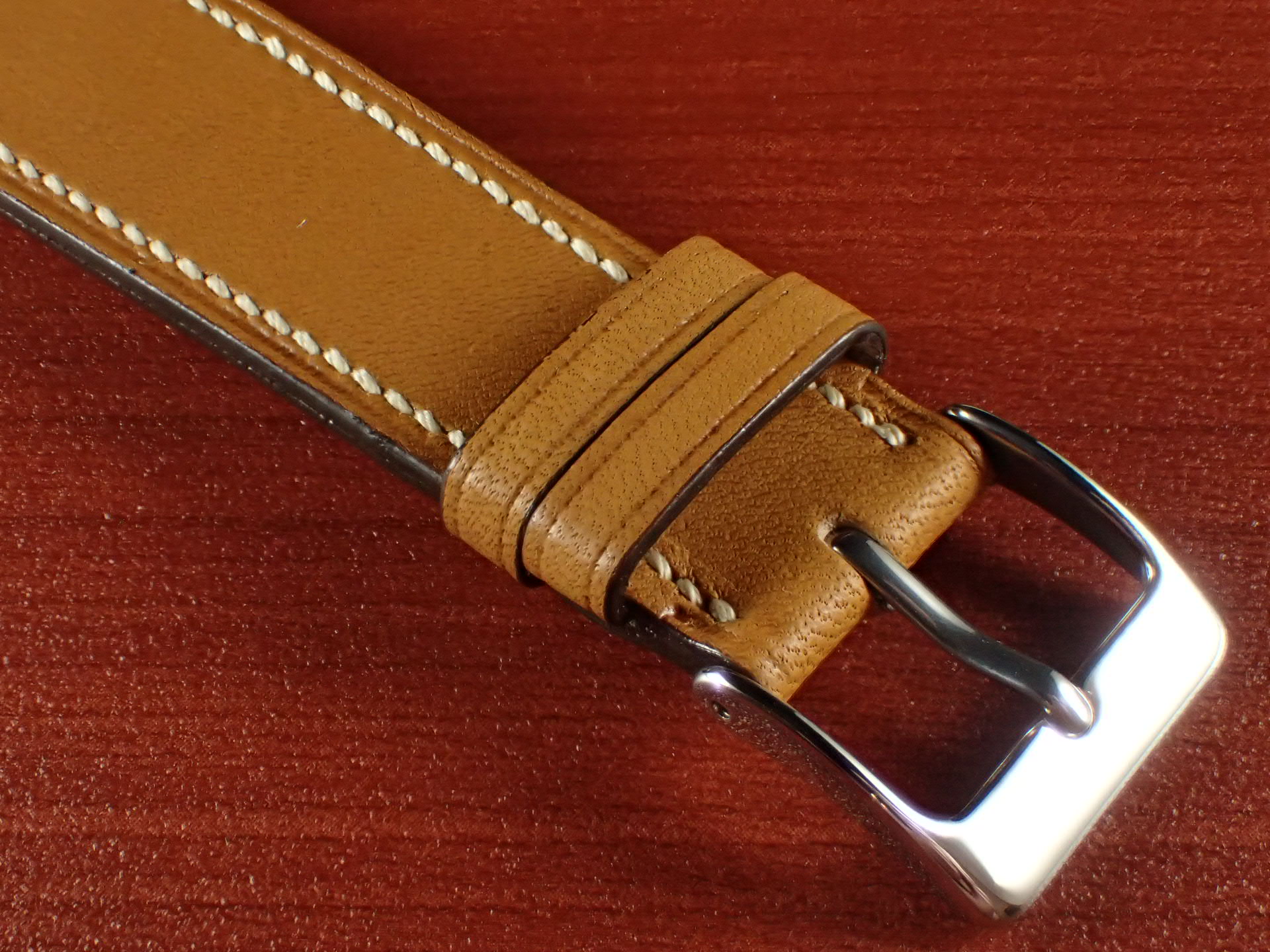 ジャン・クロード ペラン革ベルト カーフ キャメル 16、17、18、19