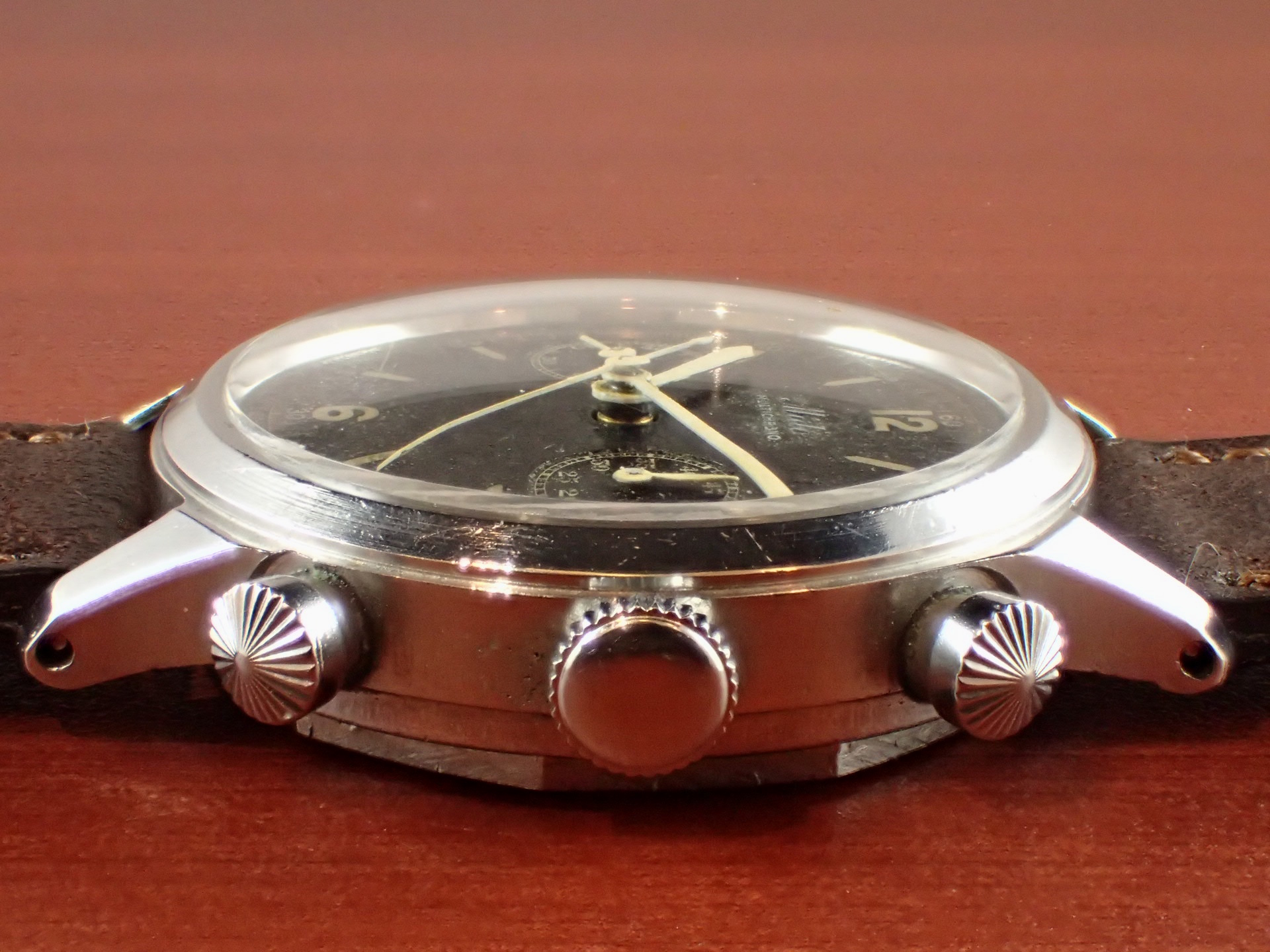 ミドー マルチクロノ Cal. Minerva 13-20CH ブラックDL 1940年代