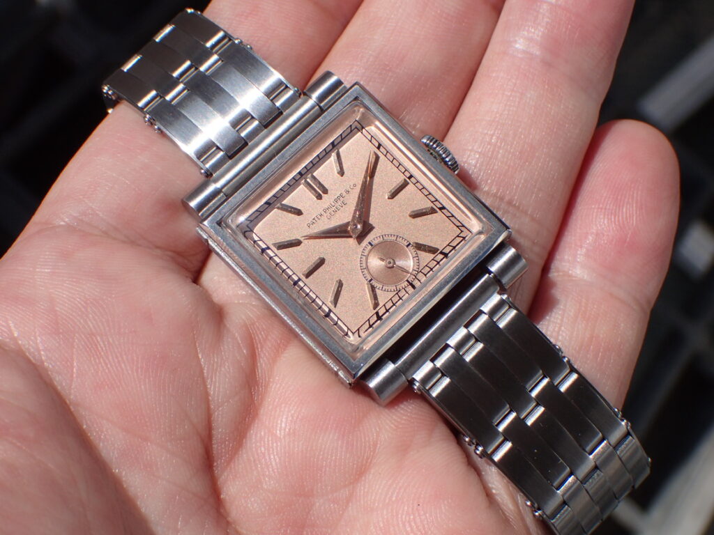 パテックフィリップ スクエア防水ケース Ref.1485 ピンクDL 1940年代