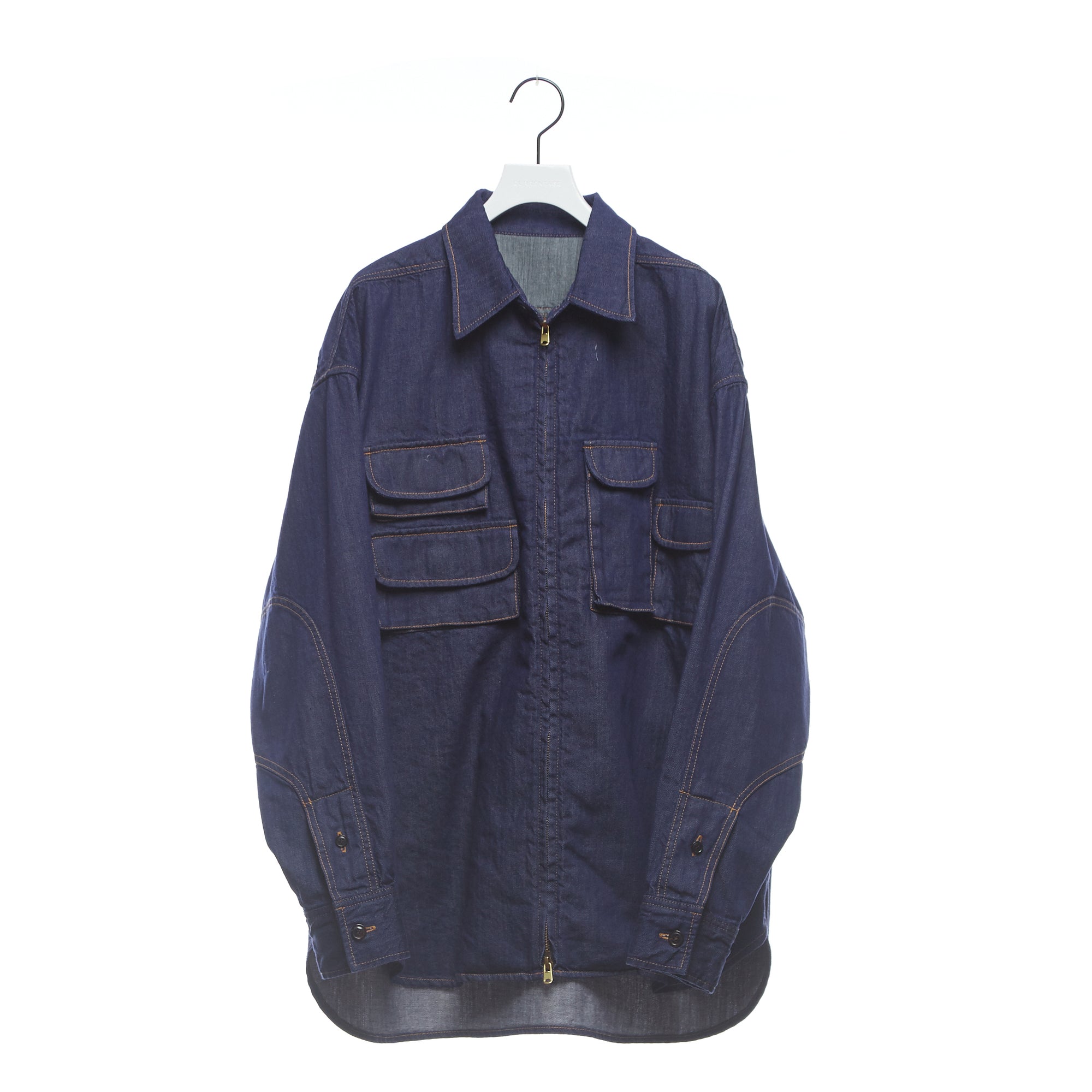 2025AW Fishing denim shirt - CURRENTAGE ONLINE STORE