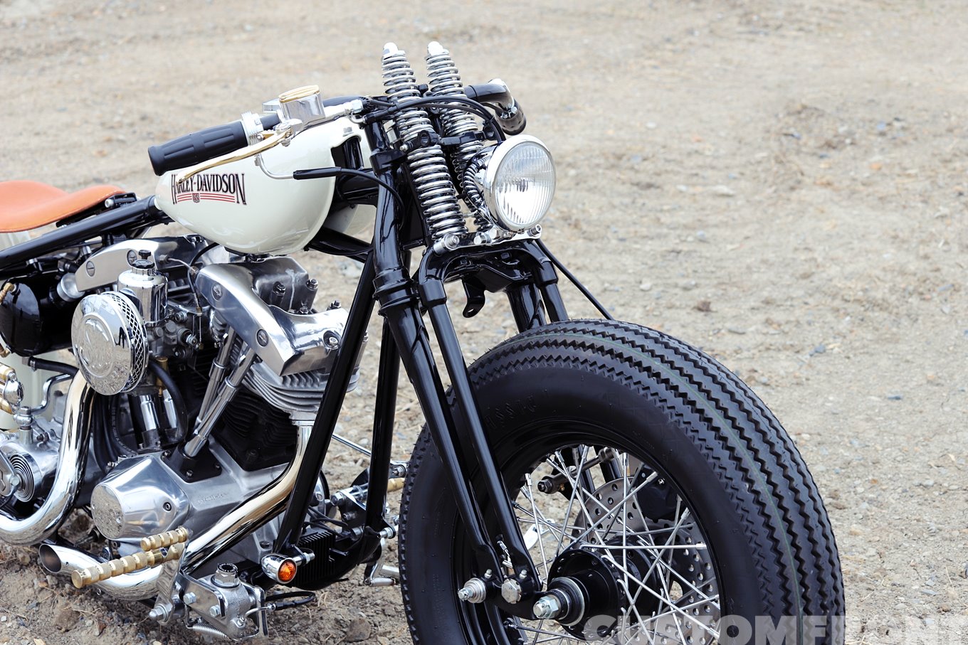 ショベル ワンオフ ショットガン リジッドフレーム用 ハーレー HARLEY