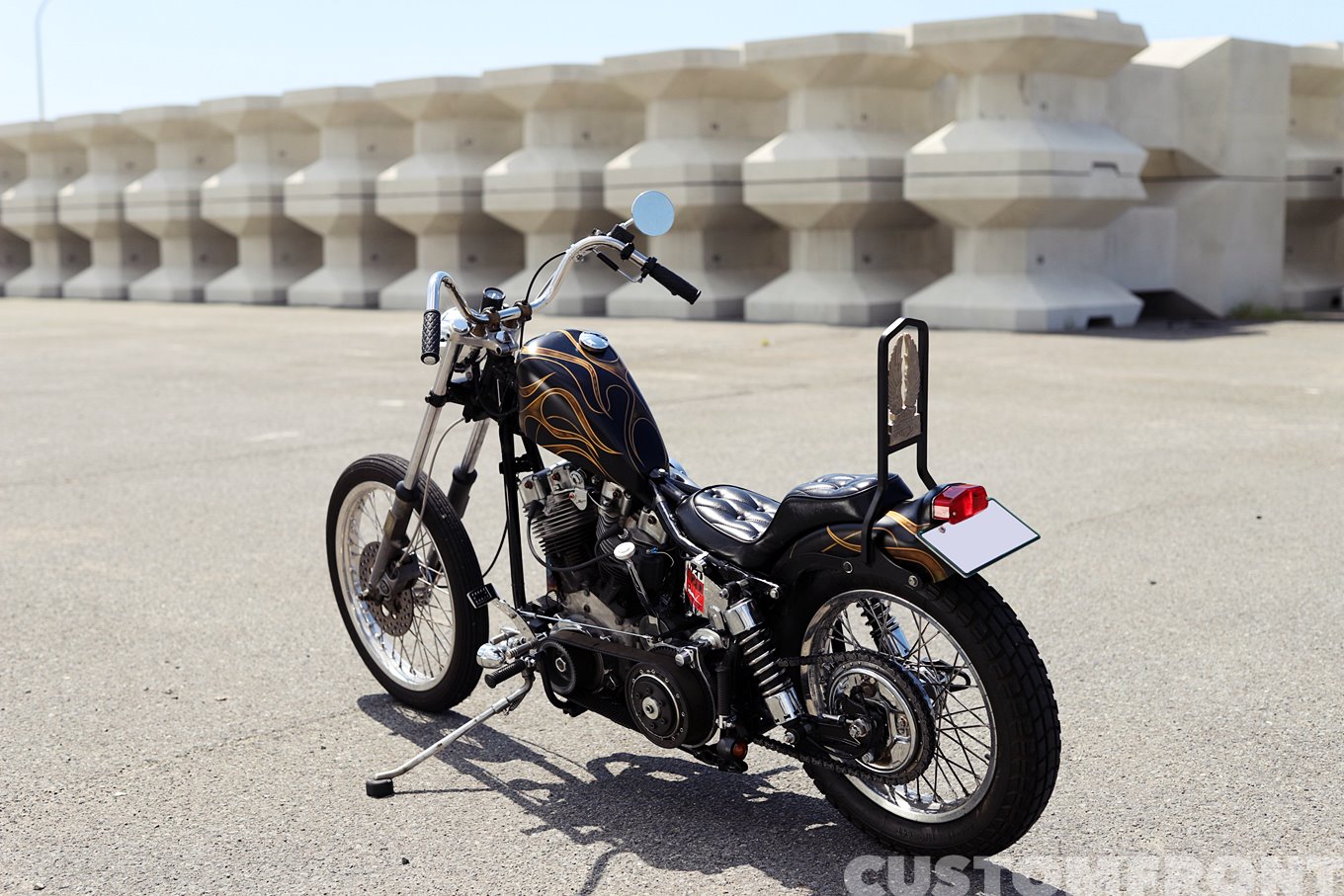 ハーレー ショベルヘッドのオールドスクールフリスコチョッパー 1976年