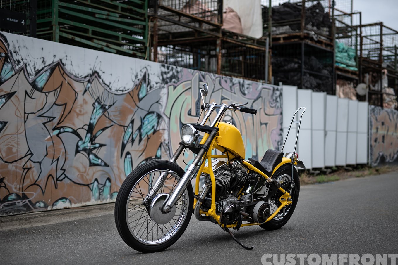 SHIX MOTORCYCLESのハーレー パンヘッドのチョッパー Fモデル1949年