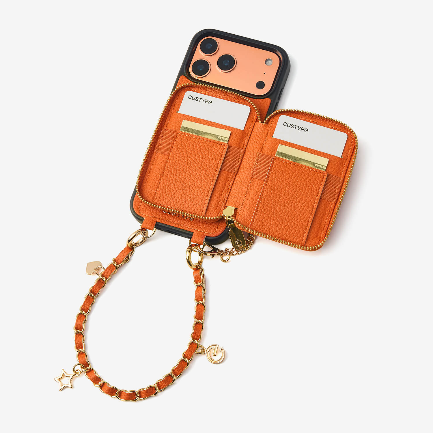 iPhone & Samsung用リストストラップまたはチェーン付き携帯ケース