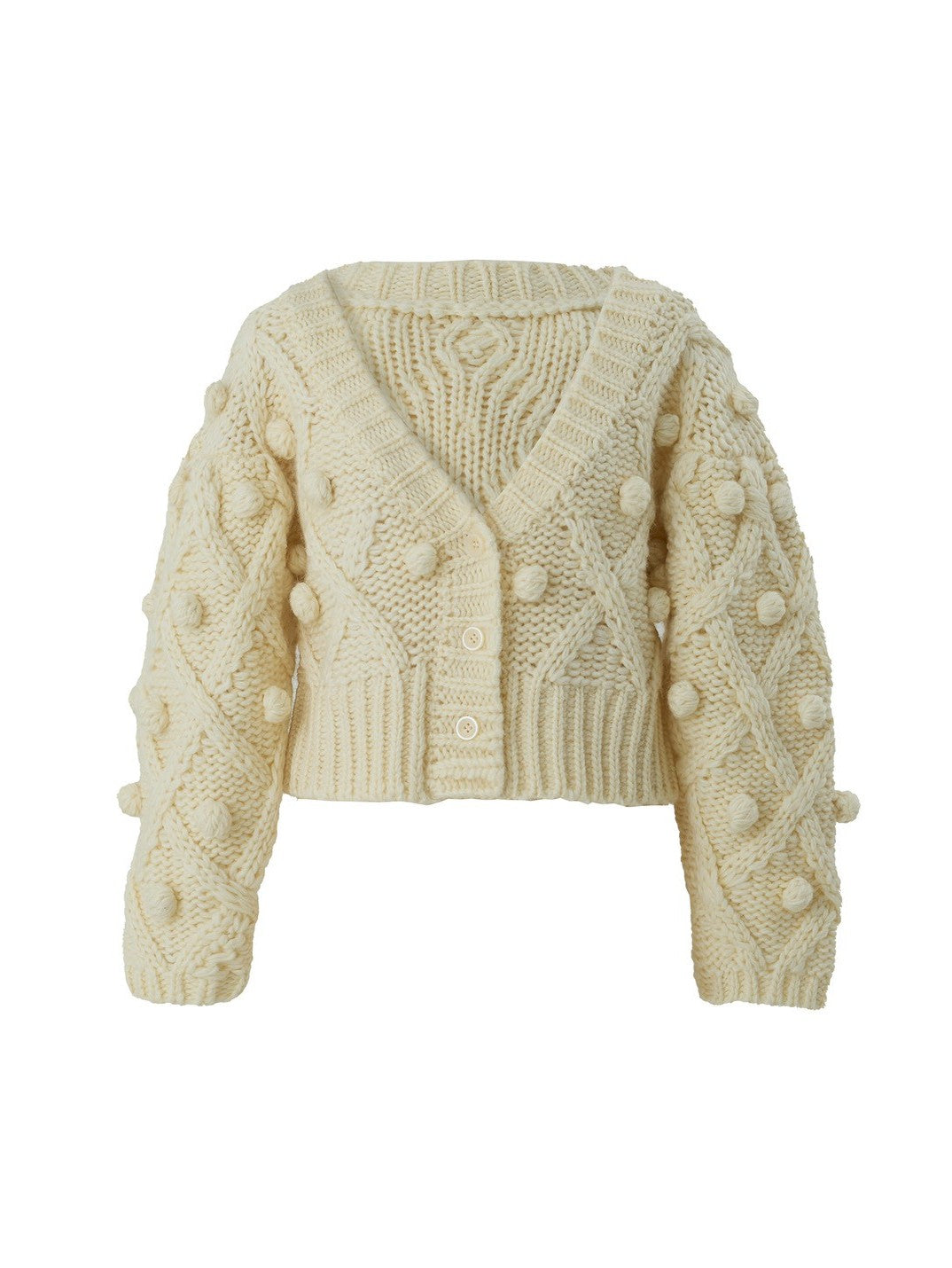 手編みポンポンカーディガン Florent｜Cygne(シーニュ) 公式サイト