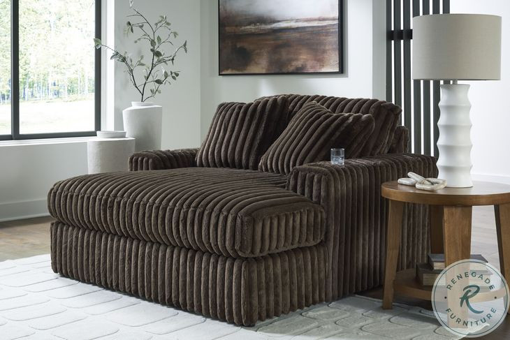 Midnight Madness Chocolate Oversized Chaise From Home Gallery