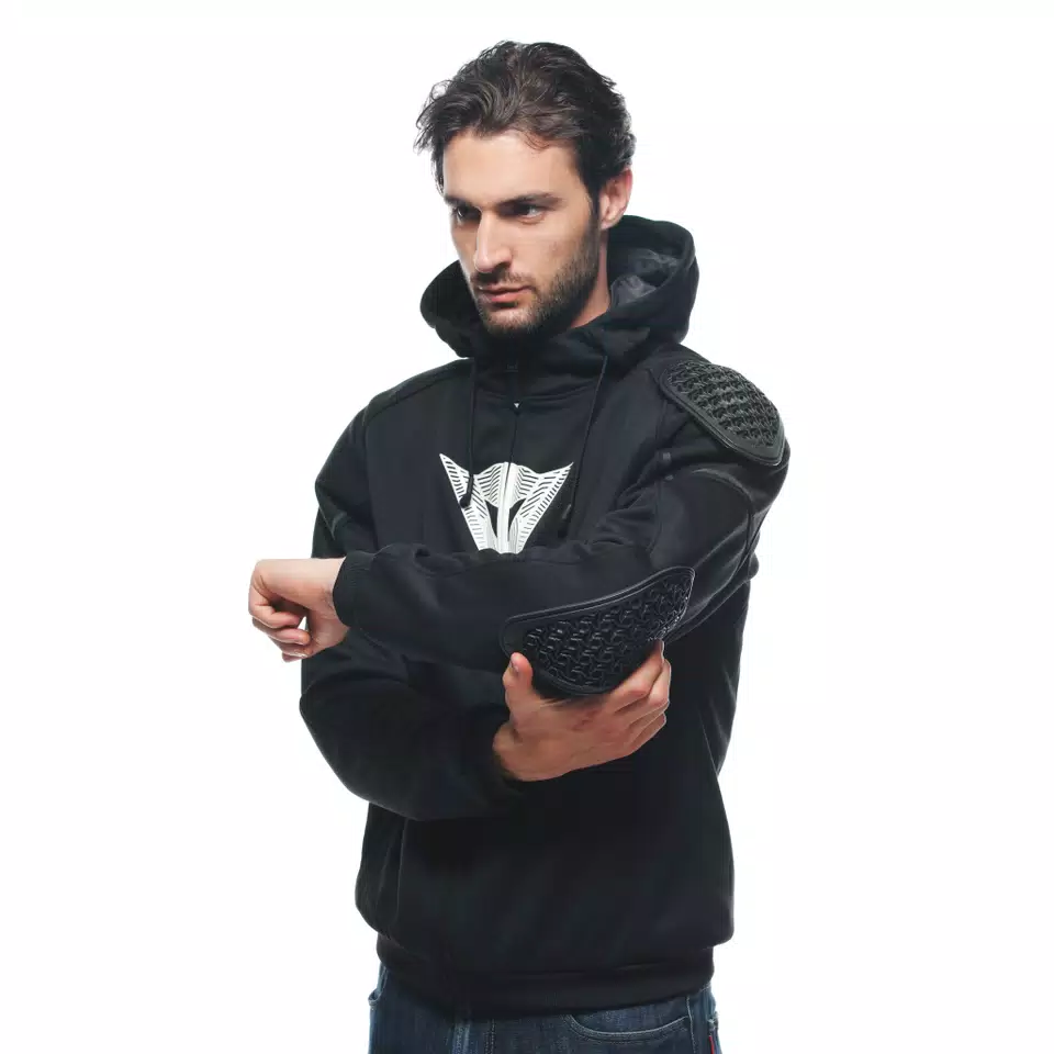DAEMON-X SAFETY HOODIE - MEN'S MOTORCYCLE SAFETY HOODIE | BLACK