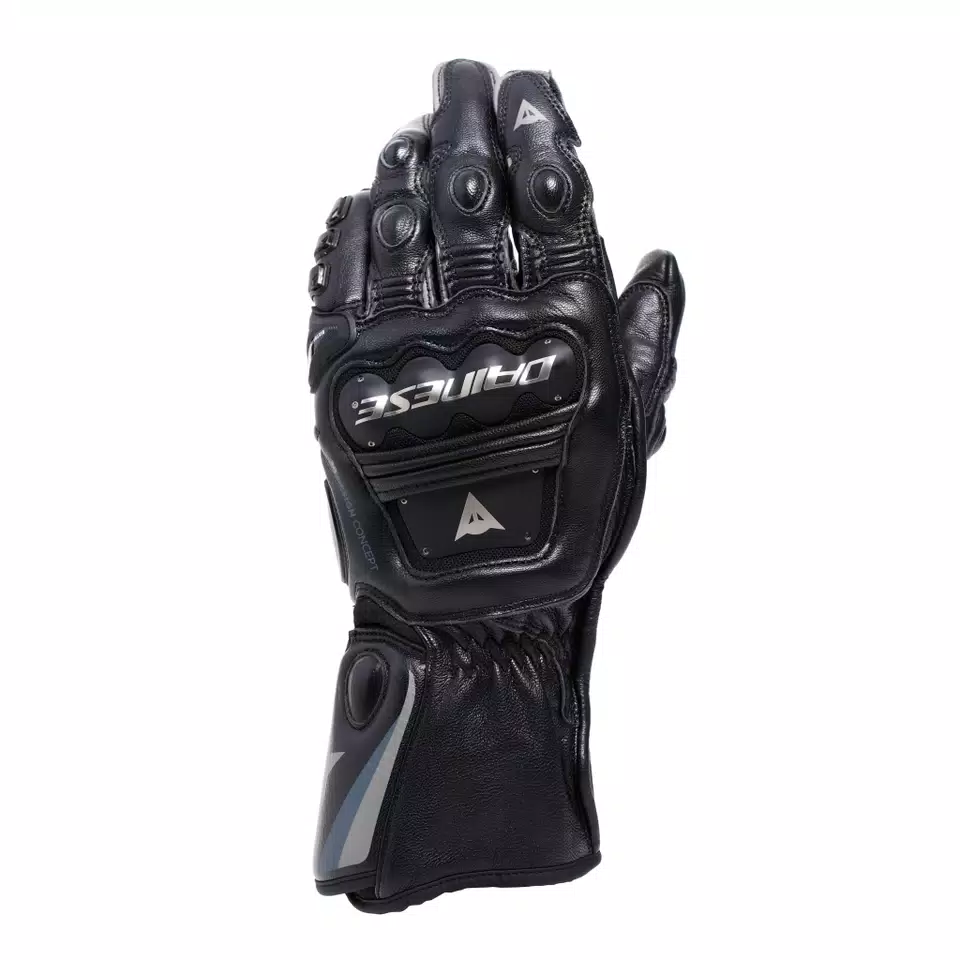 STEEL-PRO - MEN'S MOTORCYCLE LEATHER GLOVES | BLACK/ANTHRACITE