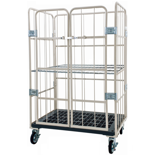 ロールボックス カゴ車 カゴ台車 前面観音扉タイプ MJK-5C-M1 1100W