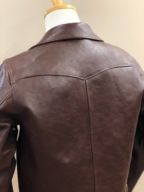 30's Style Horsehide Leather Cossack Jacket LOT1671 BROWN | dapper's