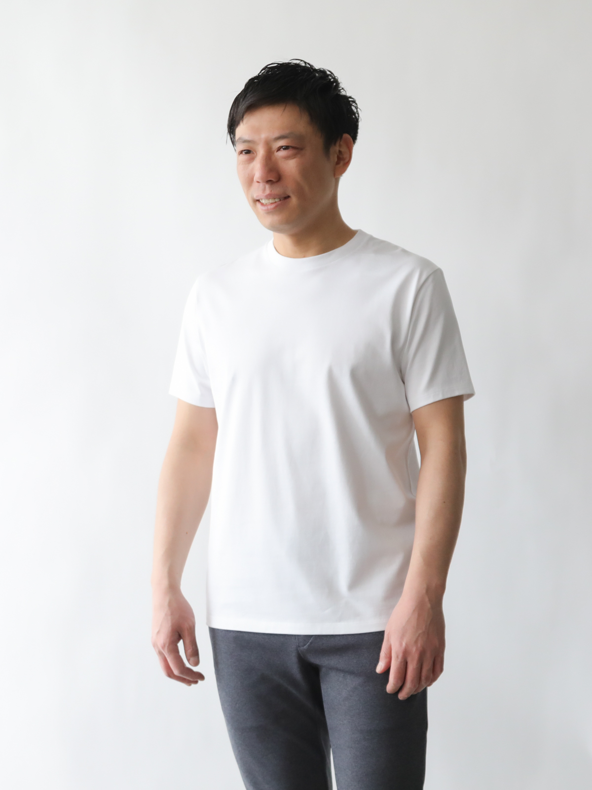 10 Years 26ゲージ スムースコットンTシャツ/クルーネック/ブラック