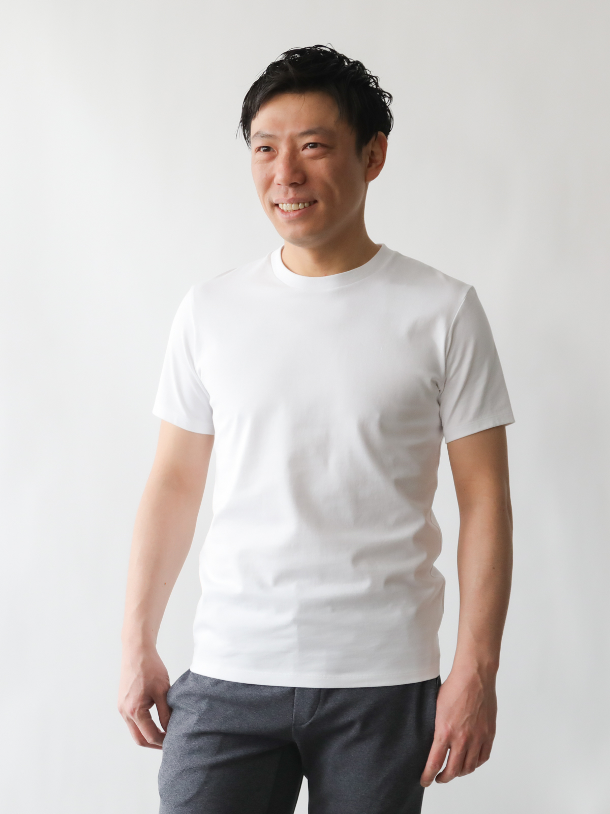 10 Years 26ゲージ スムースコットンTシャツ/クルーネック/ブラック