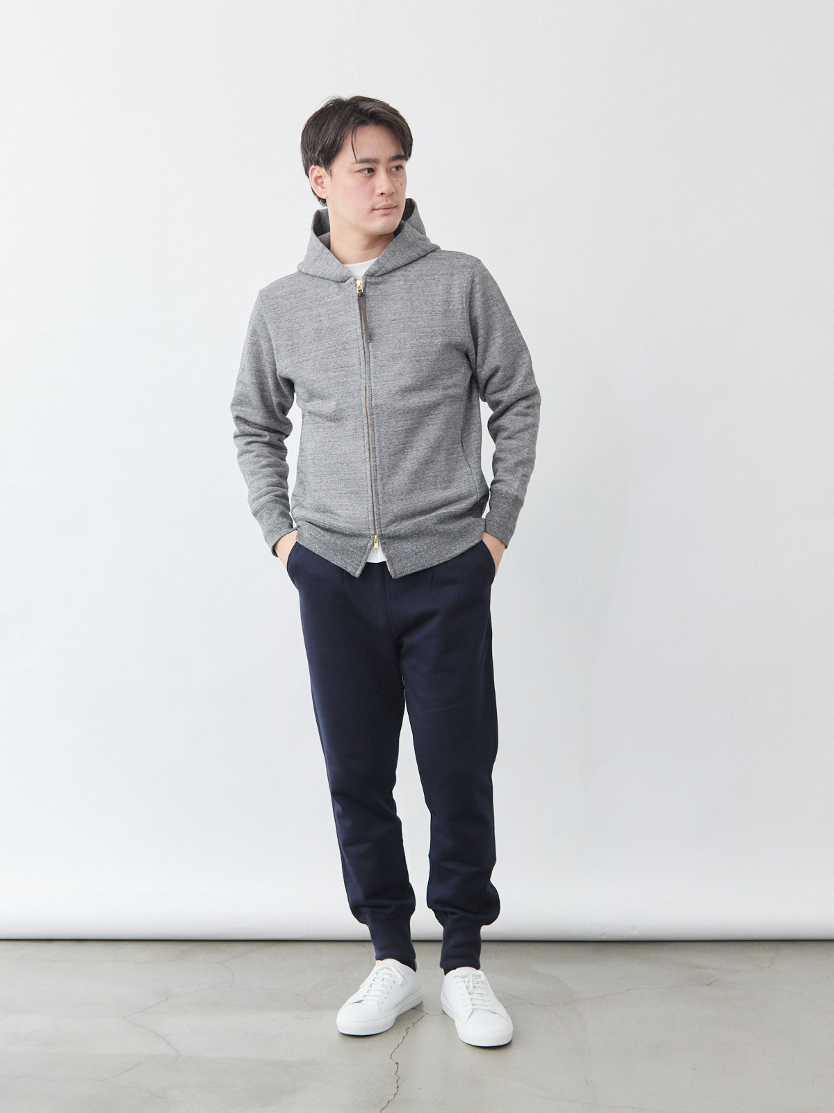 超高密度スウェットパンツ/ネイビー | Factelier (ファクトリエ)