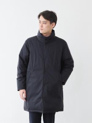 リバーシブル超軽量ロングダウン/ブラック×カーキ | Factelier