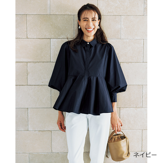 優待価格[THREE SQUARE]ペプラムフレアブラウス | KOBUNSHA SELECT