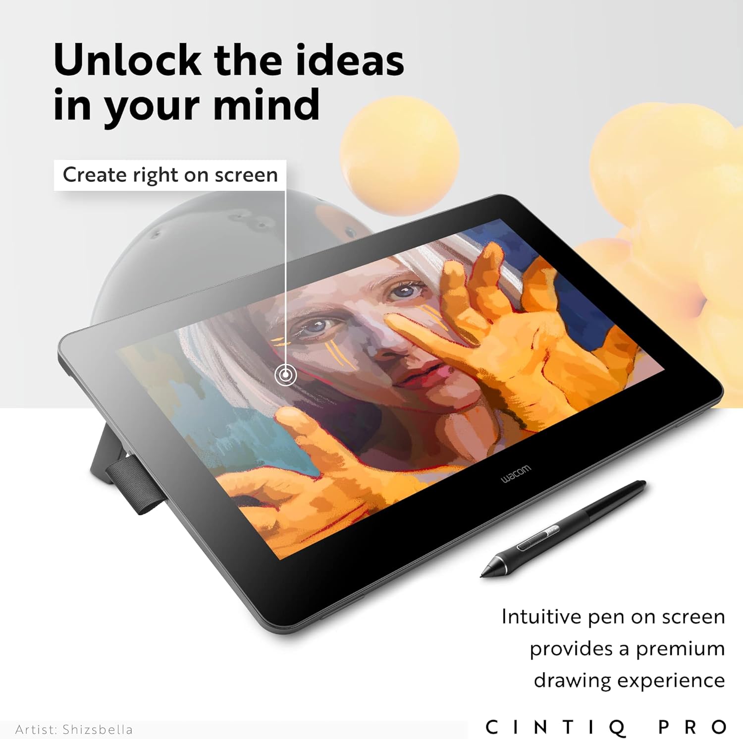 Wacom Cintiq Pro 16 Creative Pen and Touch Display 4K Graphic Drawing