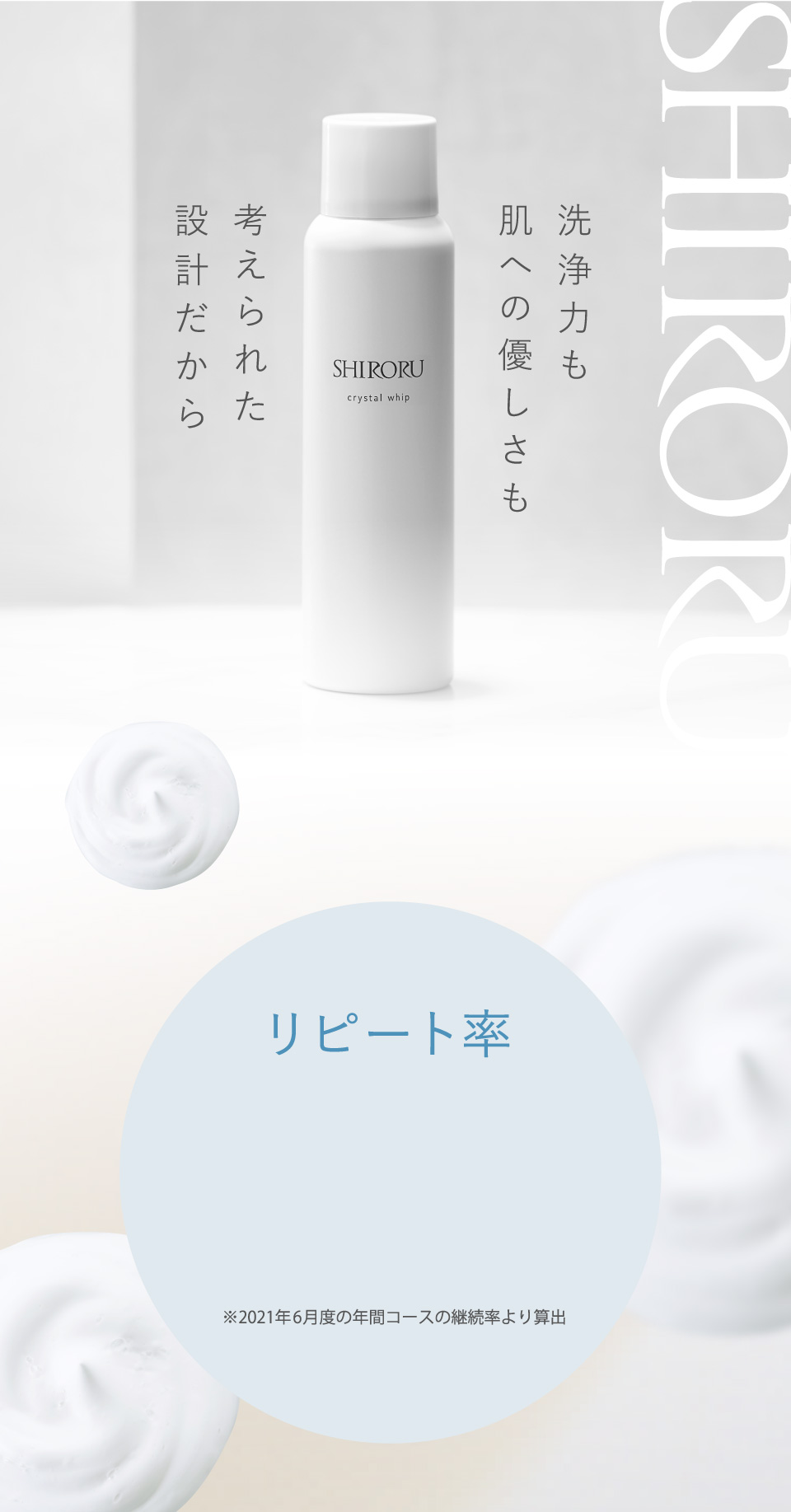 公式】SHIRORU「クリスタルホイップ」高濃度炭酸泡洗顔」