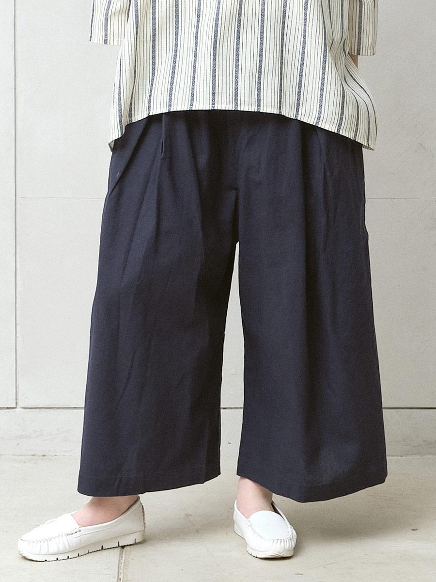 ガウチョパンツ 綿麻オックス | パンツクロップド | 【公式】D*g*y