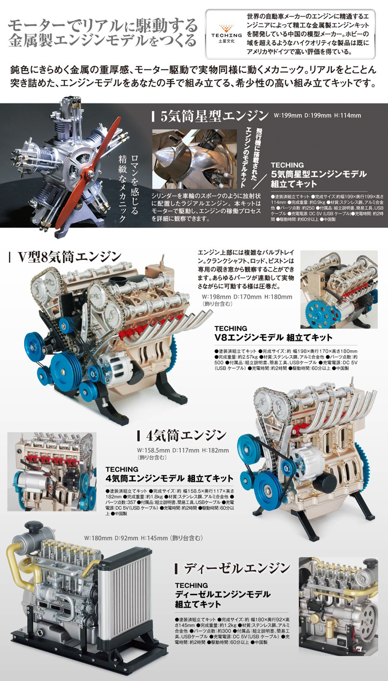 4気筒エンジンモデル 組立てキット | デアゴスティーニ公式