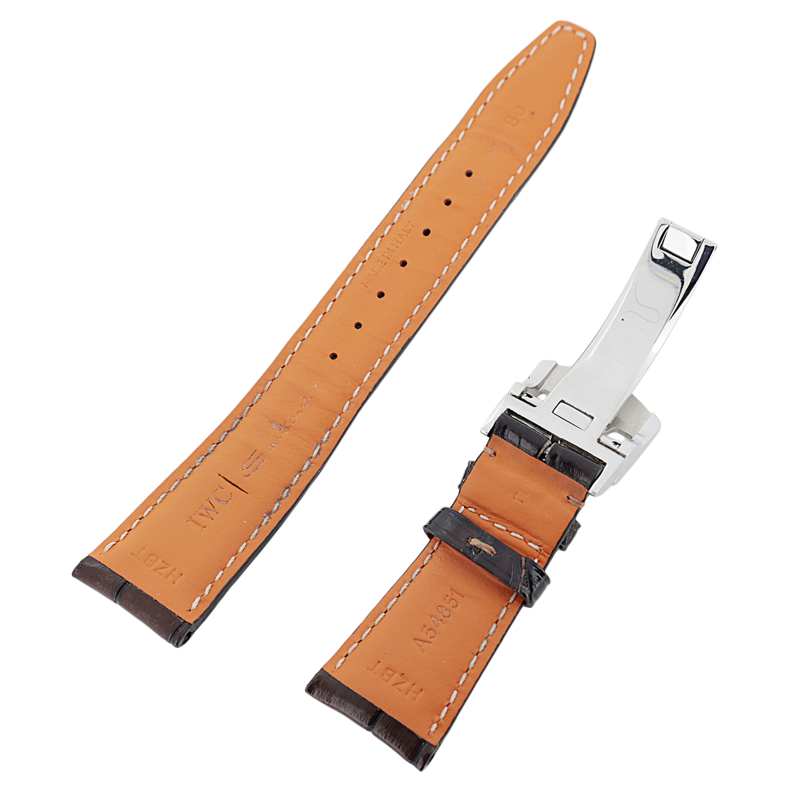 IWC 純正 レザーベルト Dバックル付 メンズ 時計ベルト｜中古ブランド