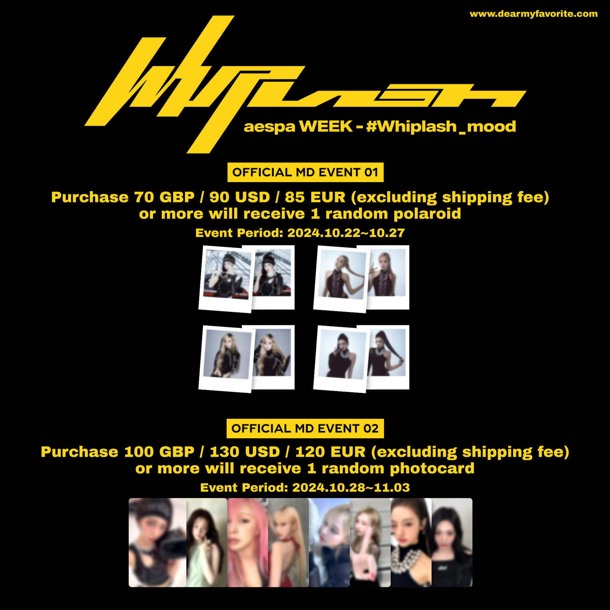 aespa Whiplash OFFICIAL MD CDP CASE SET – Dear My Favorite