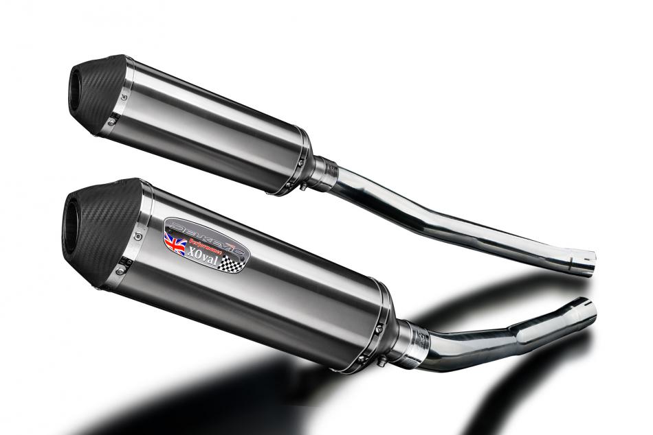 Slip-on XOval 13.5-inch Brushed 304 Stainless Steel Mufflers for