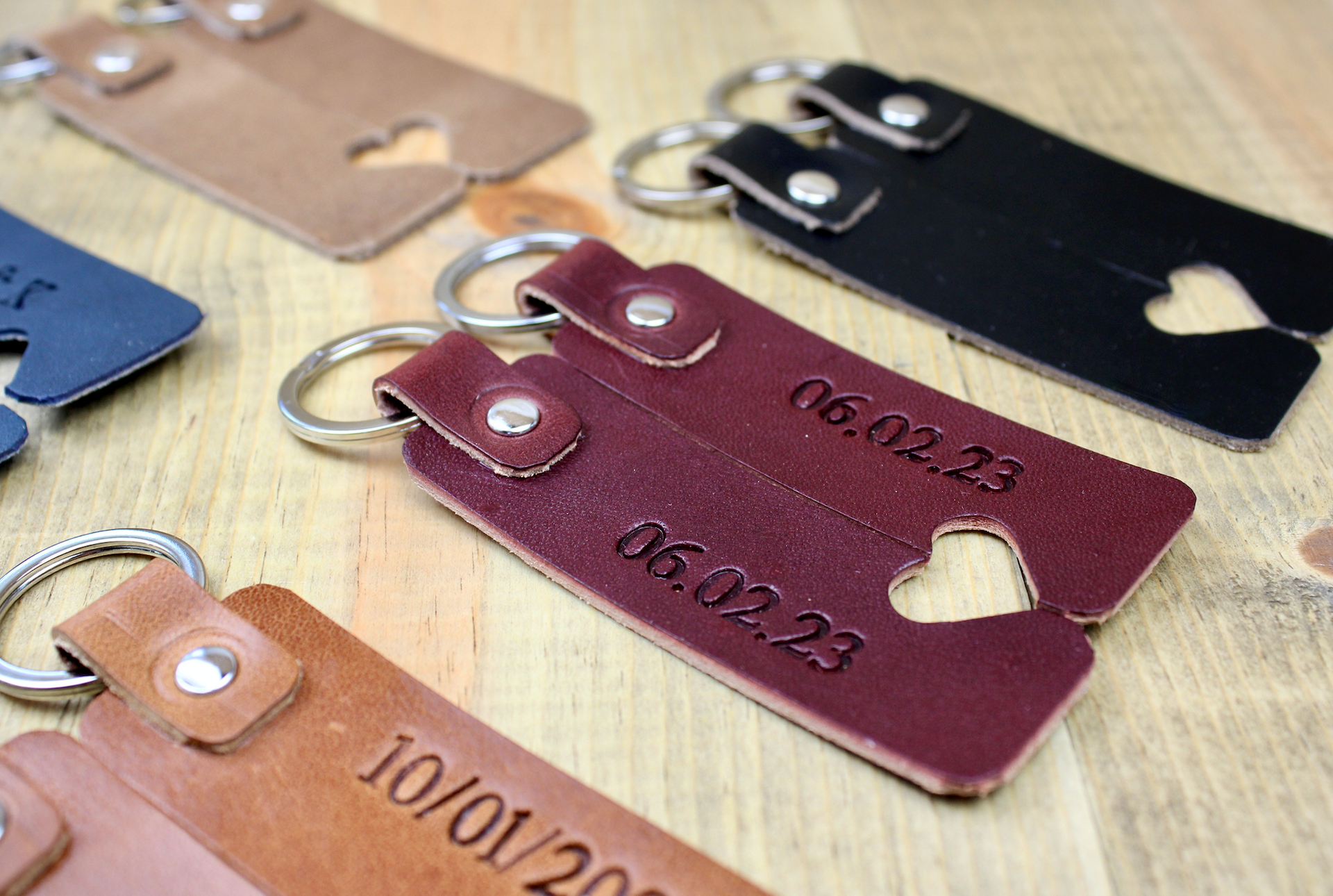 Leather Couples Keychain Set | Made in USA – Designs By Harubin