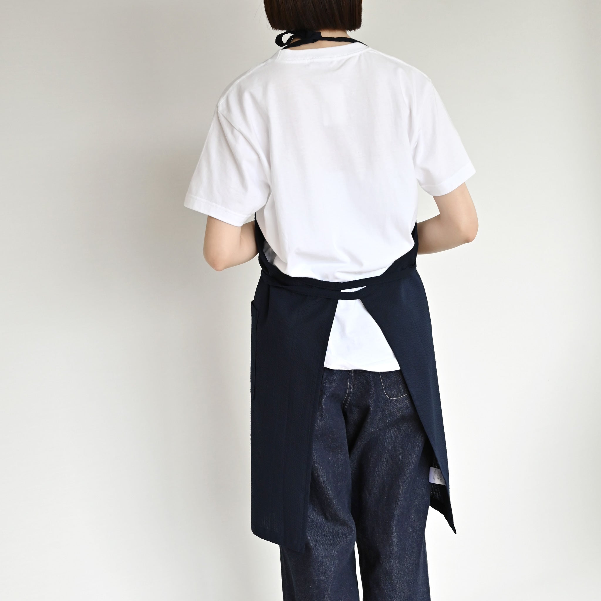 ミニラップエプロン[プレーンサッカー]