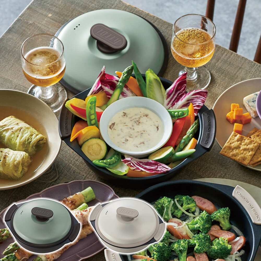 Toffy 電子レンジ用 グリル鍋 ペールアクア K-MW4-PA｜永久不滅