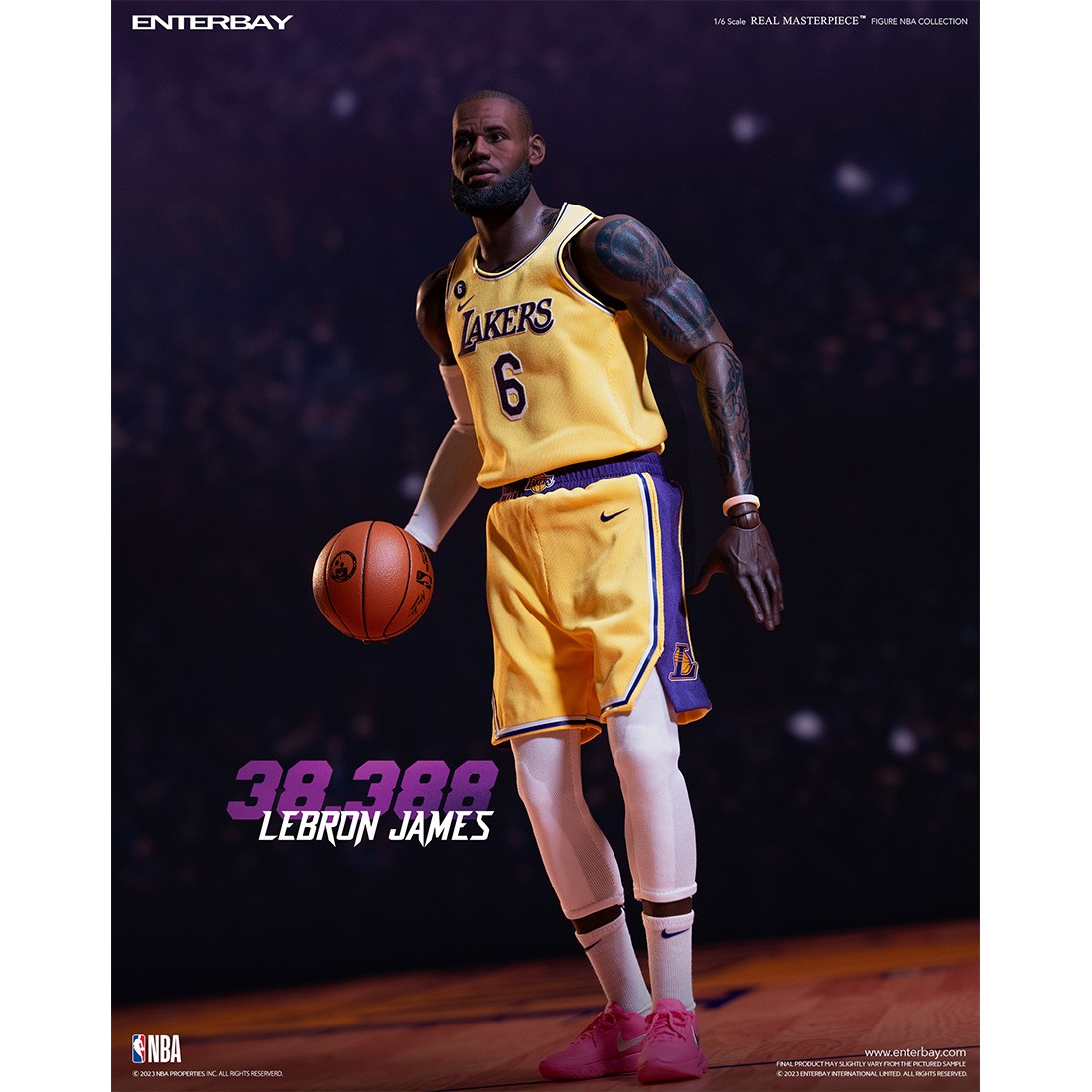 nba x enterbay los angeles lakers lebron james real masterpiece 16
