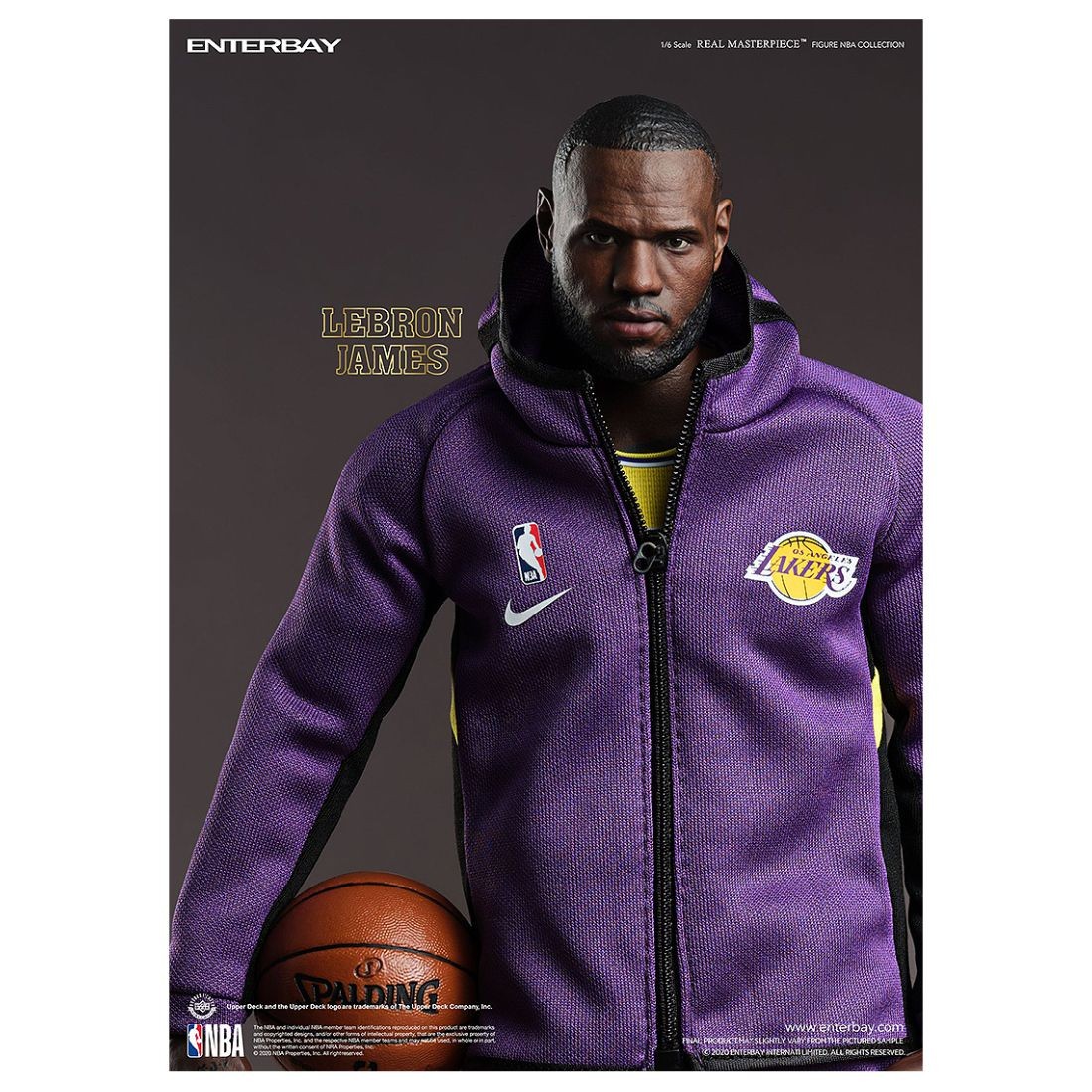 NBA x Enterbay LA Lakers LeBron James Real Masterpiece 1/6 Scale