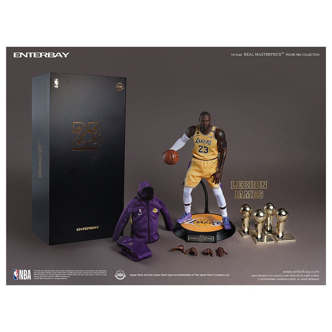 NBA x Enterbay LA Lakers LeBron James Real Masterpiece 1/6 Scale