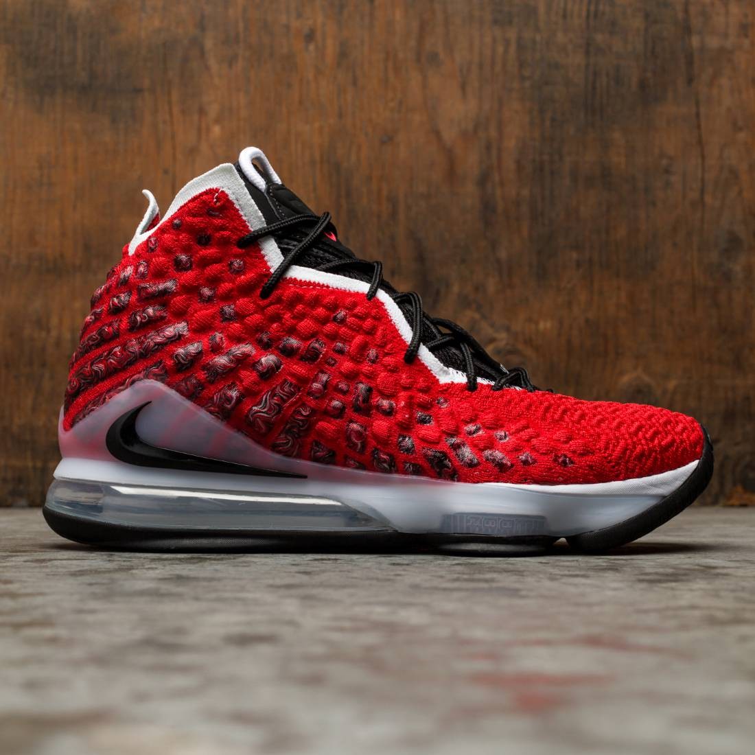 nike men lebron 17 university red white black