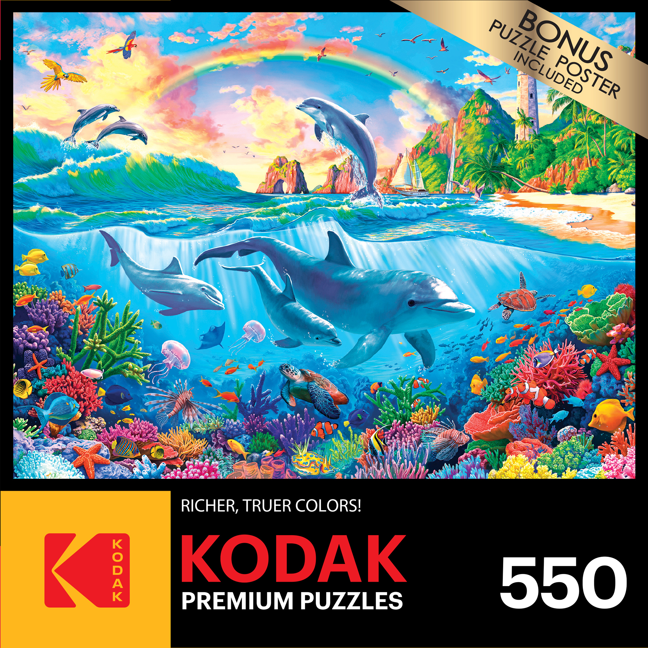 RoseArt - Kodak Premium - Dolphin Paradise - 550 Piece