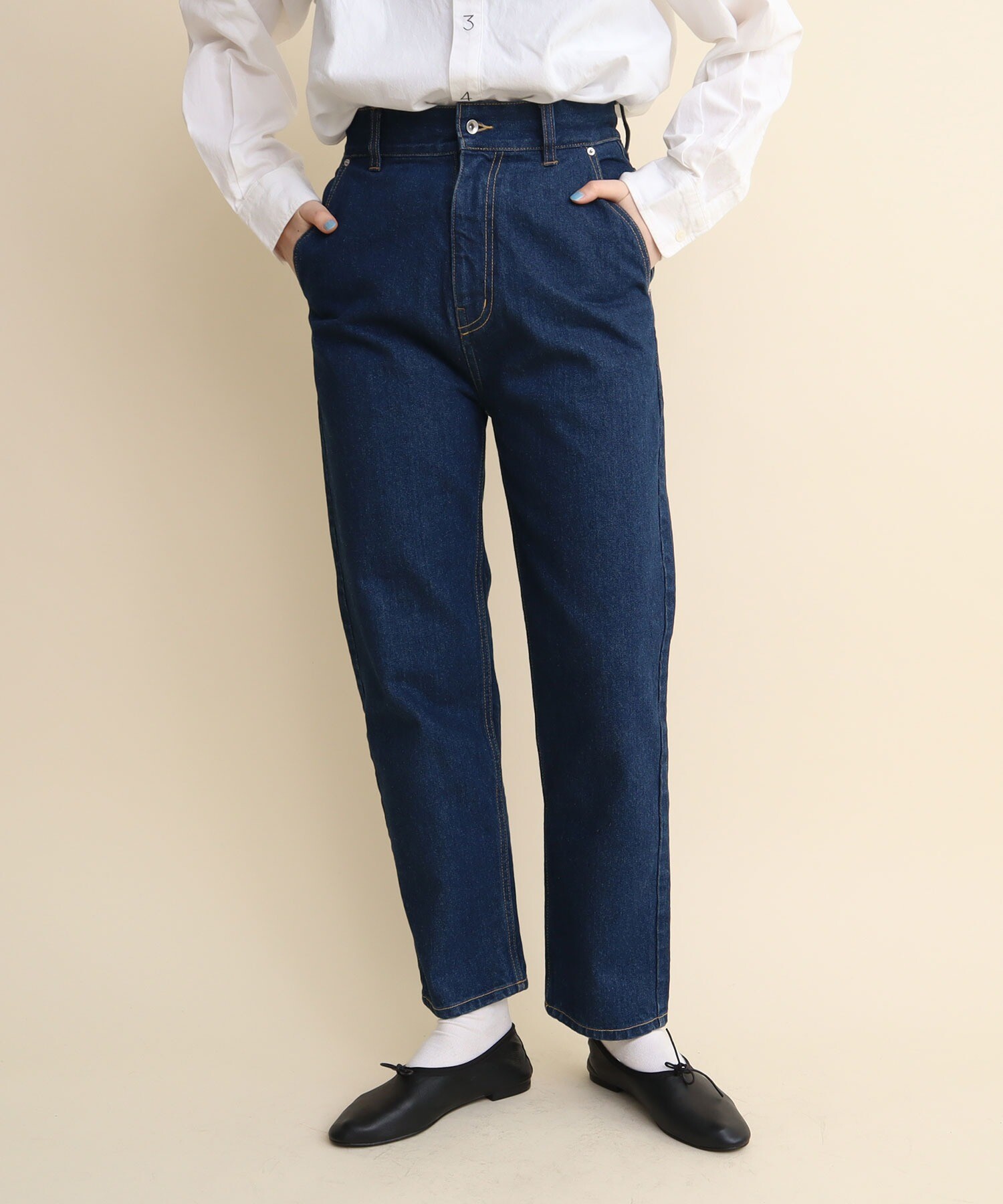 AMBIDEX Store 12.5oz デニム テーパードパンツ(S コン): l'atelier du