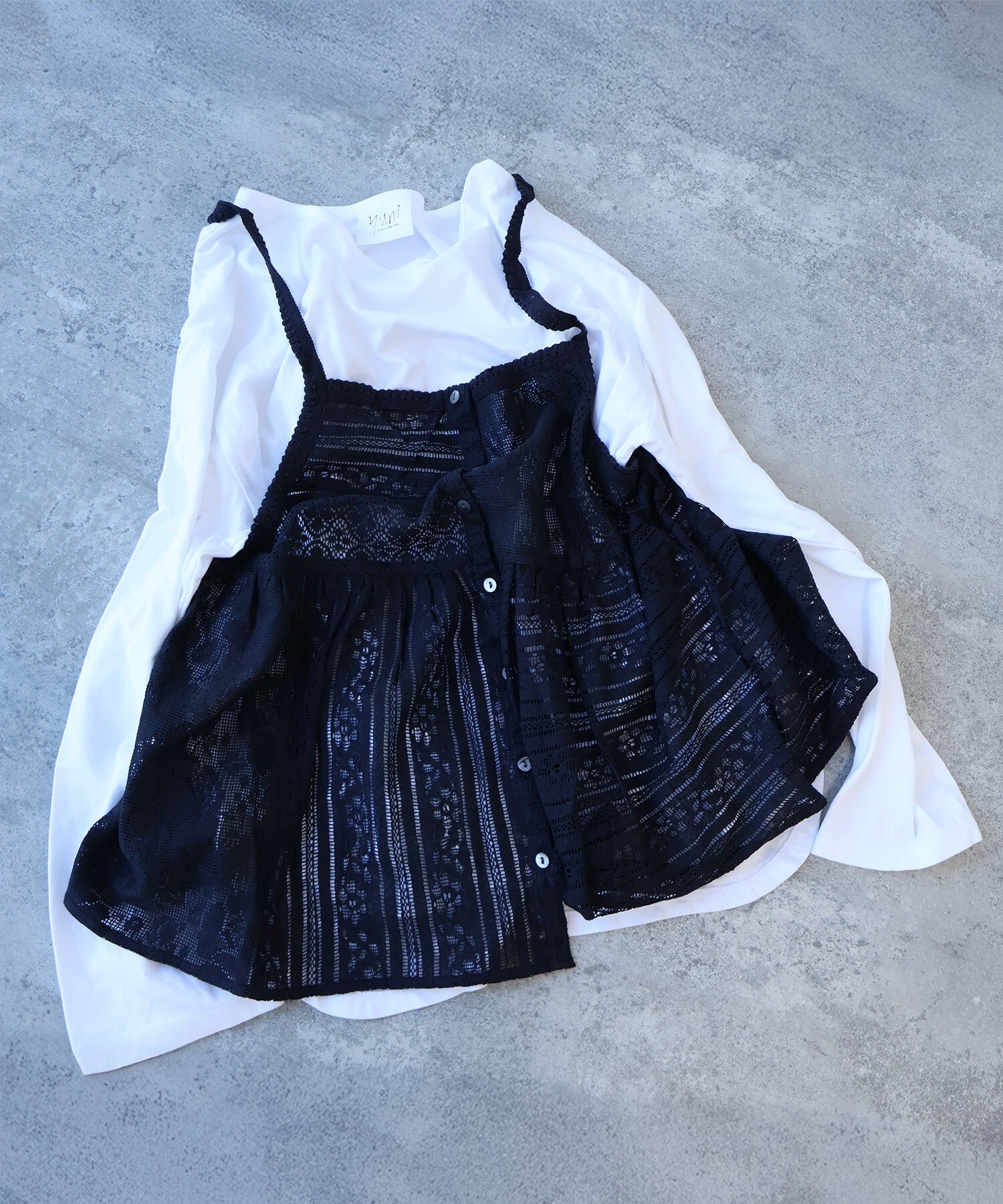 AMBIDEX Store ○indiaパッチワークレース キャミビスチェ(F シロ): yuni