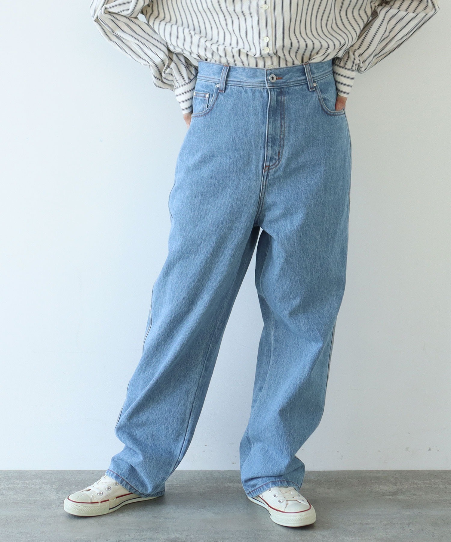 AMBIDEX Store 13OZデニム ストレートパンツ(M サックス): PAR ICI