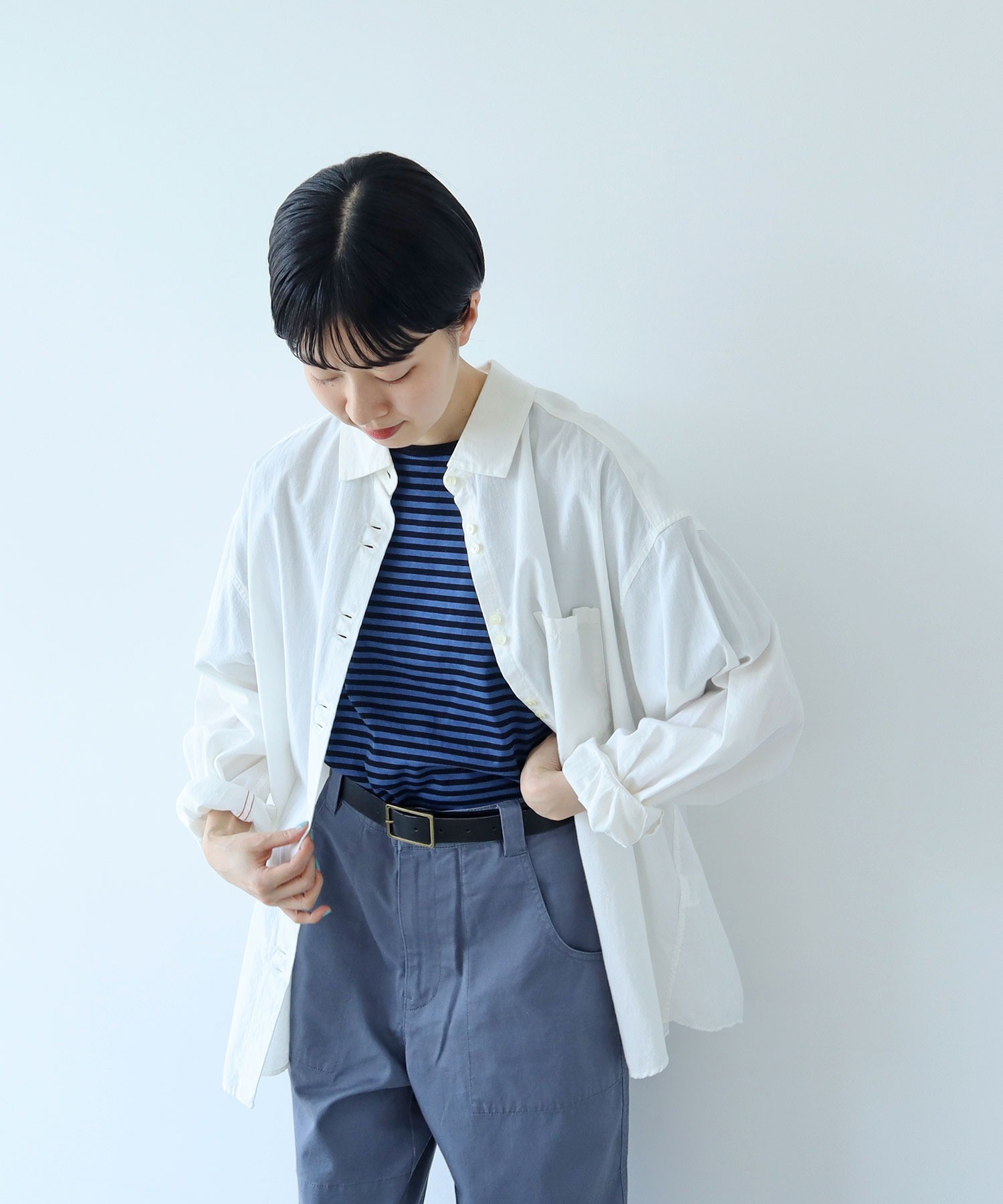 AMBIDEX Store △VINTAGE16 無地/ギンガム/ストライプ BIGスリーブ