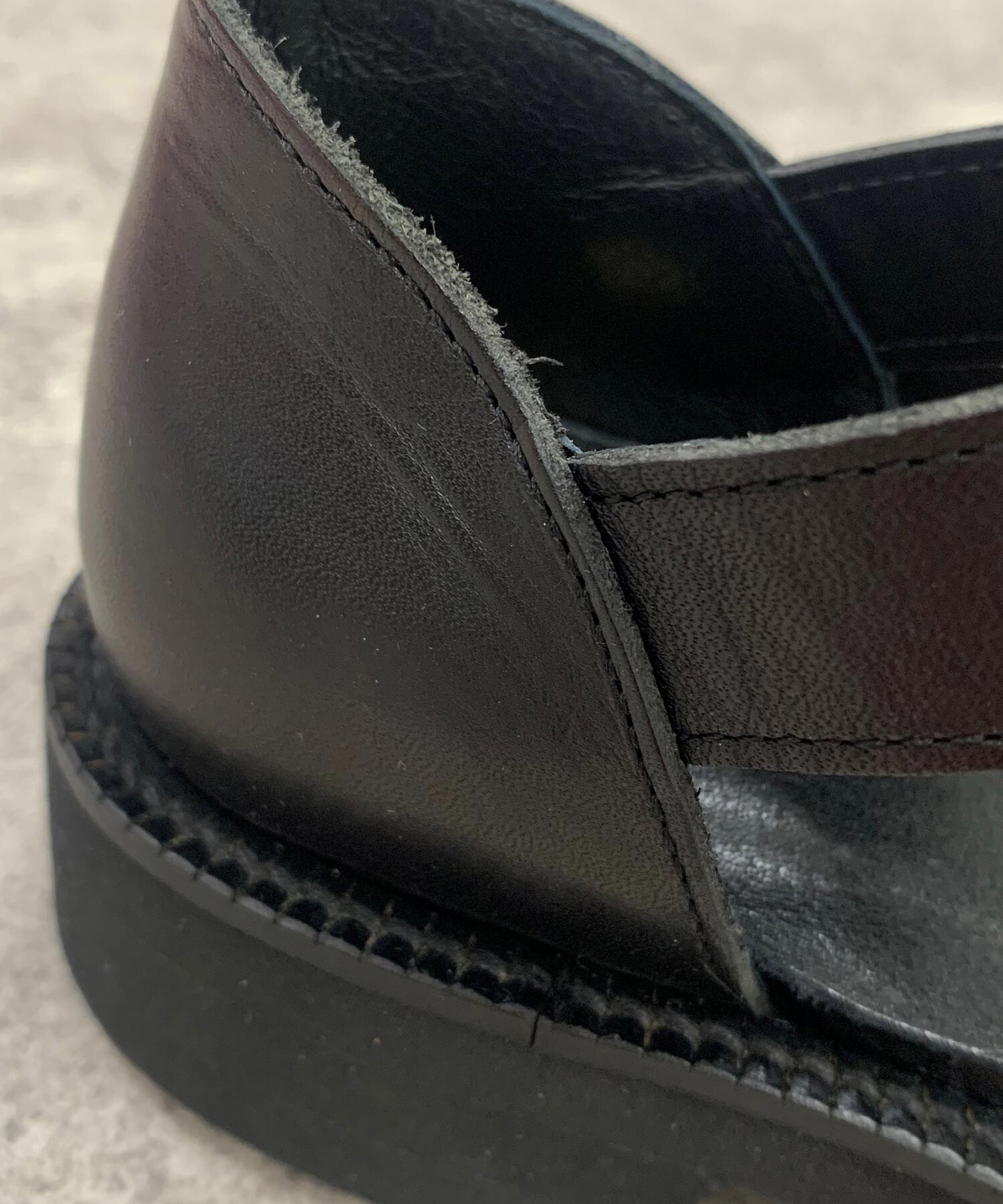 AMBIDEX Store レザー サンダル(23 クロ): bulle de savon