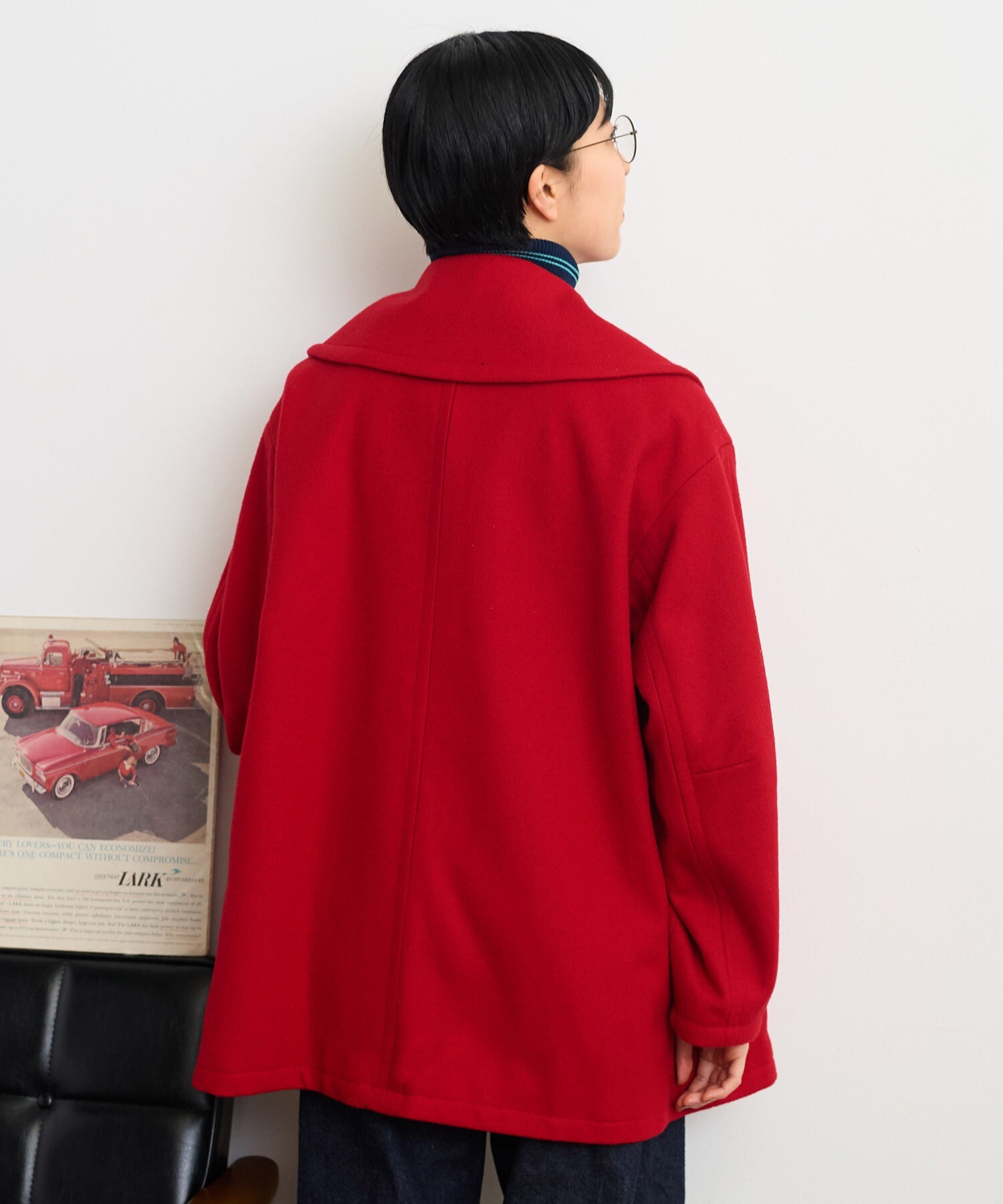 AMBIDEX Store ○ハードメルトン ルーズ Pコート(F コン): CHILD WOMAN