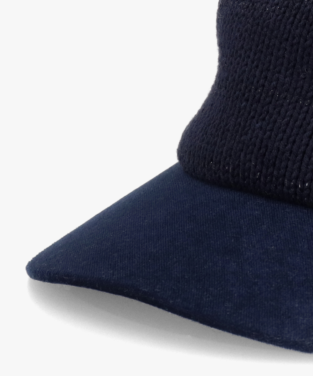 Chapeau d' O TM Knit x Velour Cap | 57.5cm(75) NAVY (71) | Chapeau