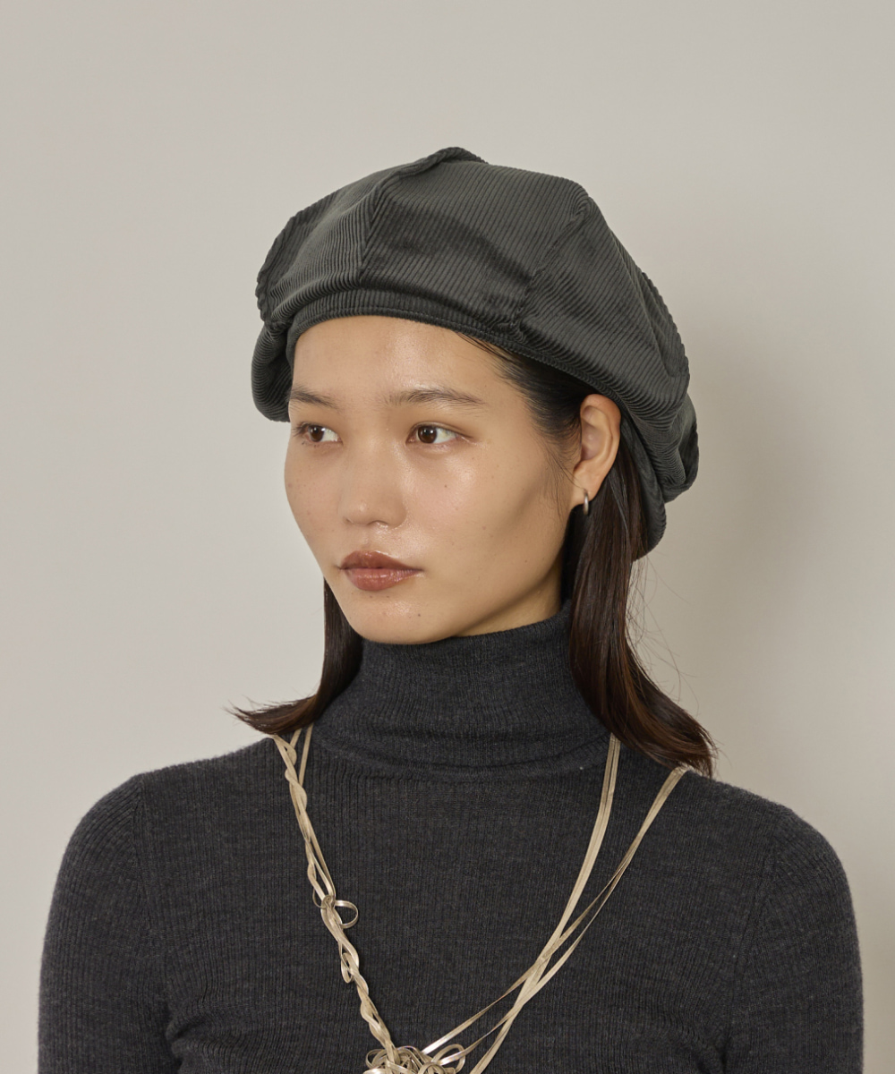 arth Corduroy Tuck Cas | 58cm(58) BLACK (01) | arth / アース