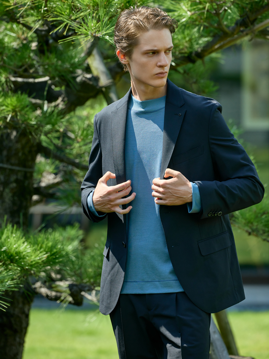 ストレッチフラノセットアップジャケット(ジャケット)｜アウター