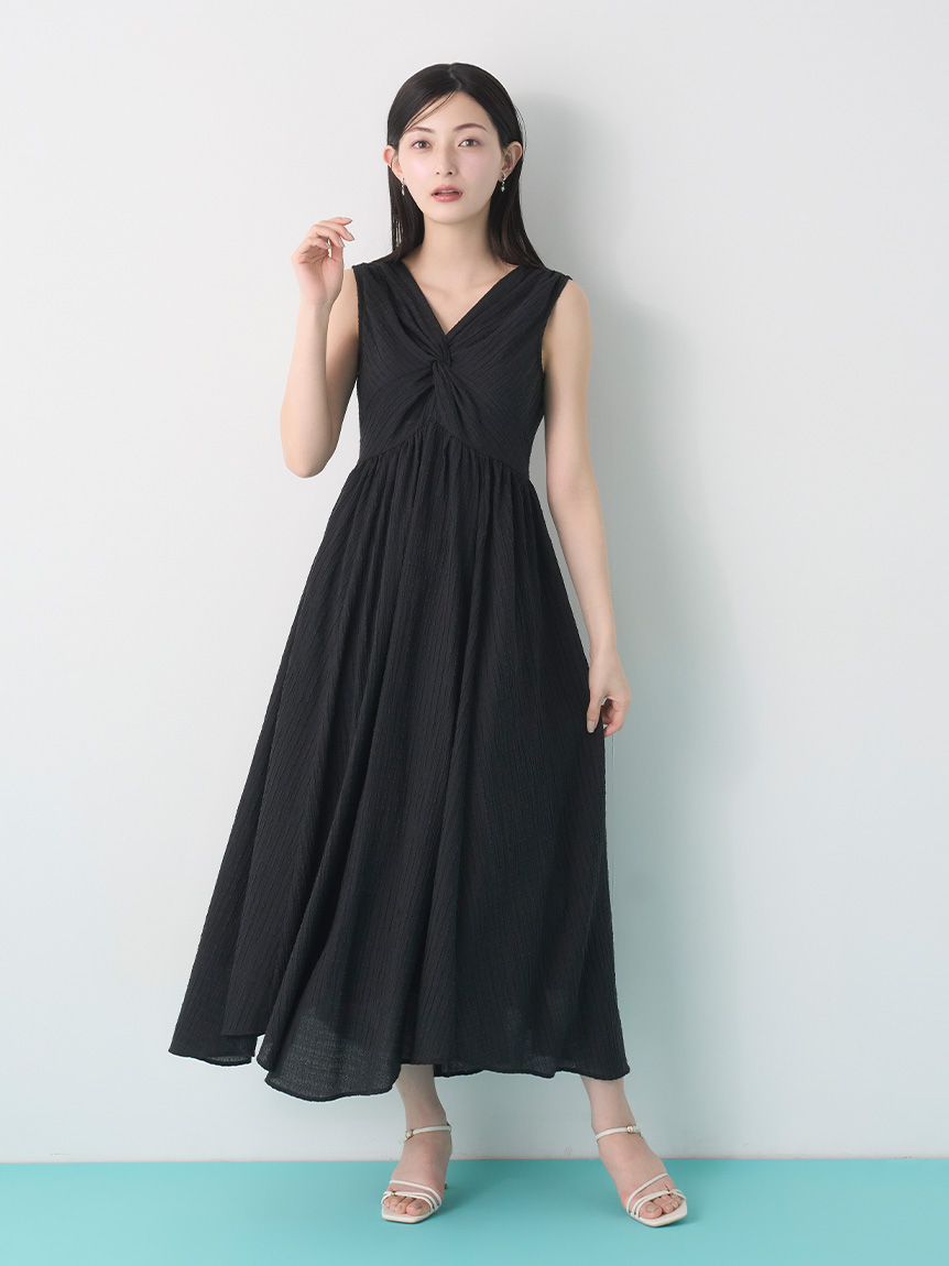 ツイストデザインノースリワンピース(デイリーワンピース)｜DRESS