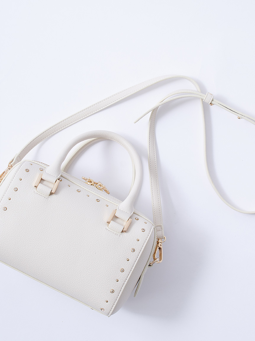 リュタン】ビジュースタッズボストンバッグ(ハンドバッグ)｜BAGS